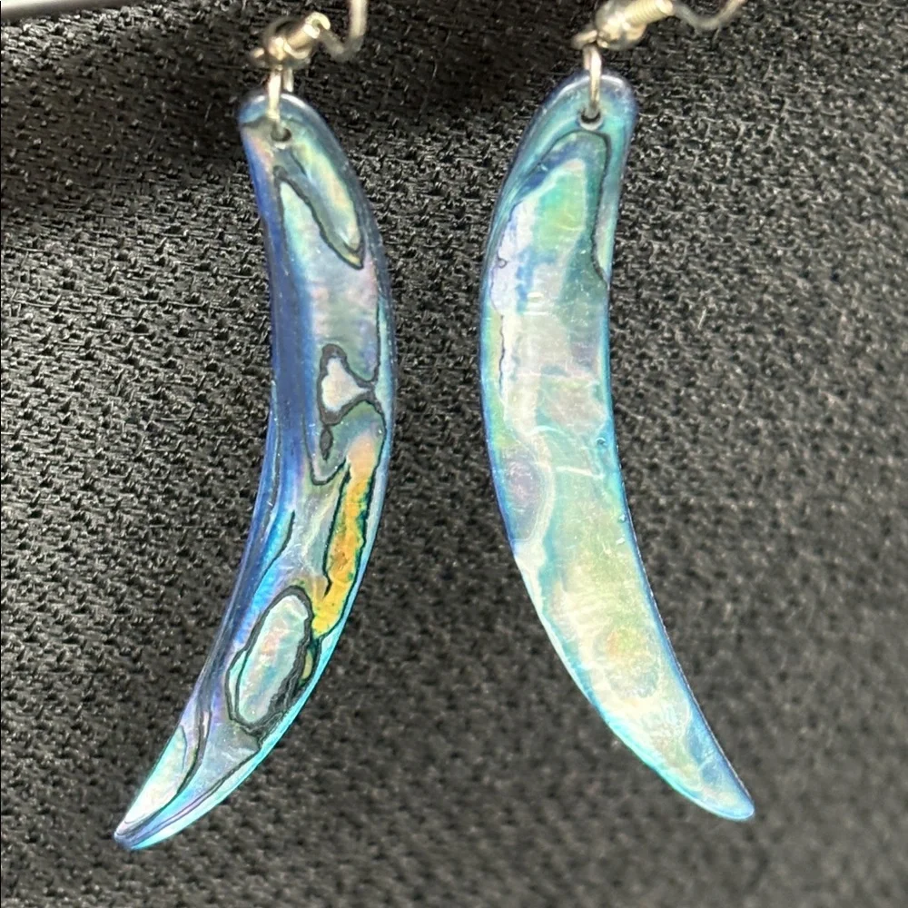 Abalone Shell Earrings - Picture 4 of 6